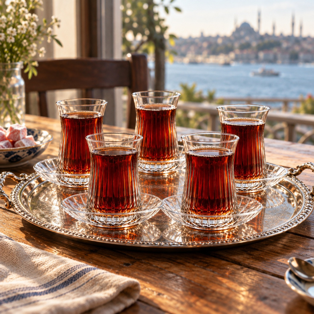RCR Timeless 6'lı Çay Bardağı Seti 140 ml Şeffaf görseli 4