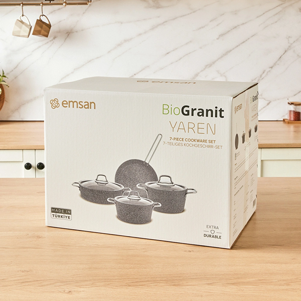 Emsan Biogranit Yaren 7 Parça Tencere Seti görseli 9
