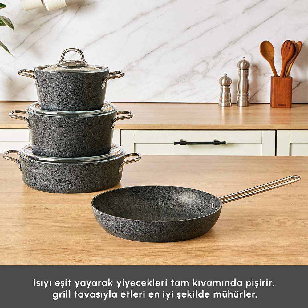 Emsan Biogranit Yaren 7 Parça Tencere Seti görseli 3