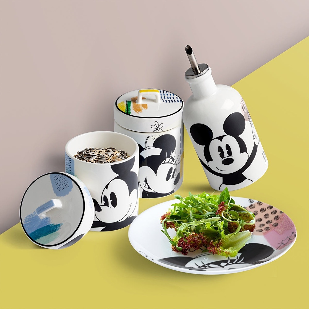 Egan Italy Mickey Mouse Enjoy S Porselen Vakumlu Kavanoz görseli 2