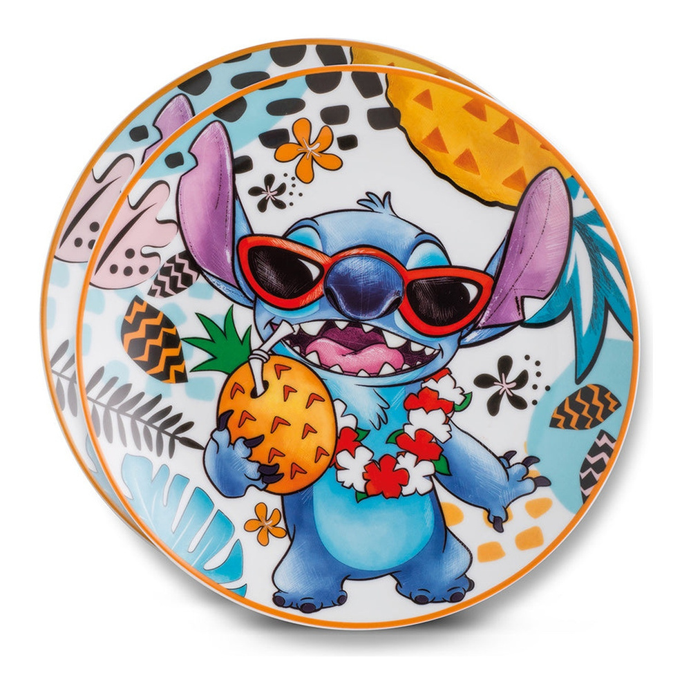 Egan Italy Stitch 2'li Tatlı Tabağı Seti Beyaz görseli 1