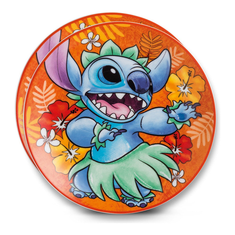 Egan Italy Stitch 2'li Tatlı Tabağı Seti Turuncu görseli 1