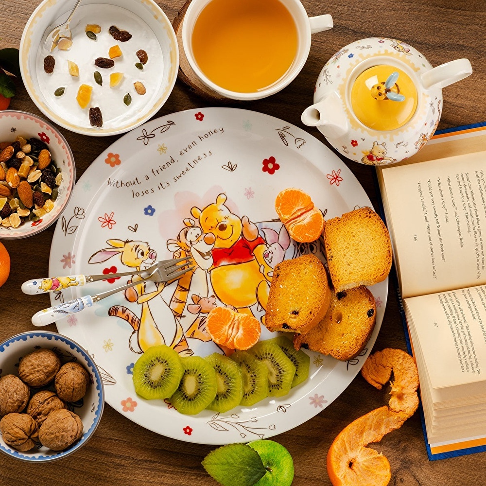 Egan Italy Winnie the Pooh 4'lü Tatlı Çatalı Seti görseli 3