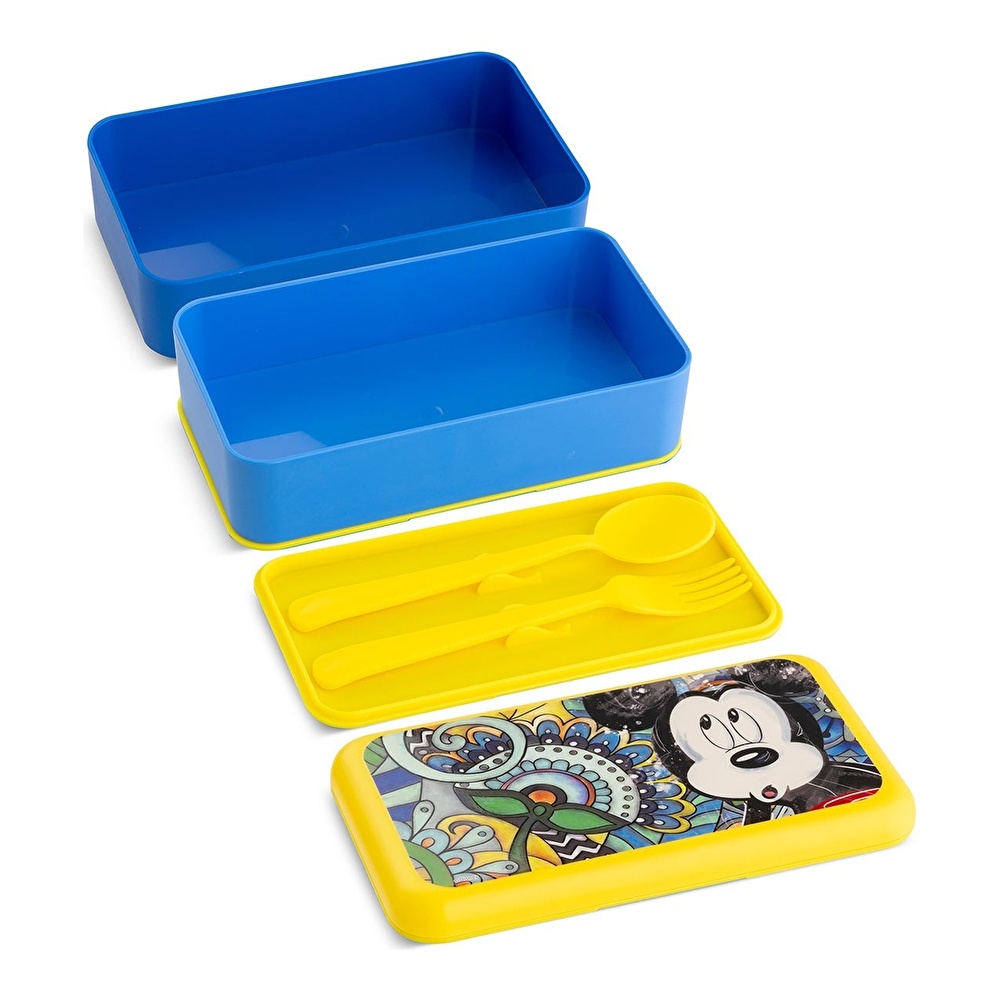 Egan Italy Mickey Mouse F&E Mavi Beslenme Kutusu görseli 2