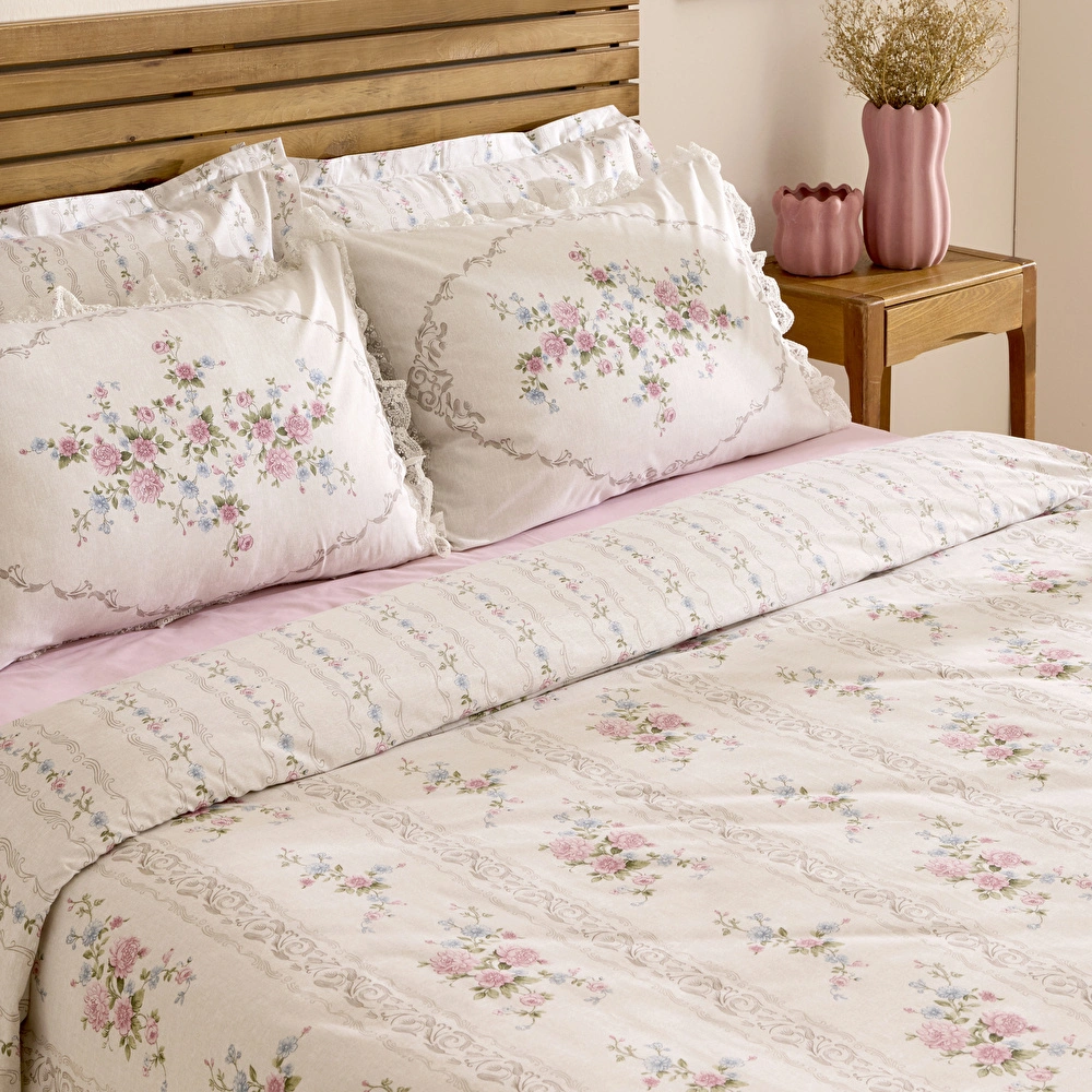 Karaca Home Solmere %100 Pamuk Baskılı Çift Kişilik Nevresim Takımı görseli 5