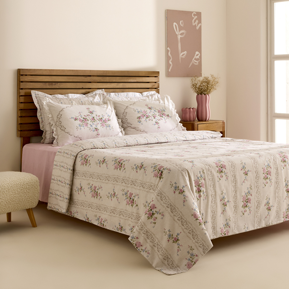 Karaca Home Solmere %100 Pamuk Baskılı Çift Kişilik Nevresim Takımı görseli 7
