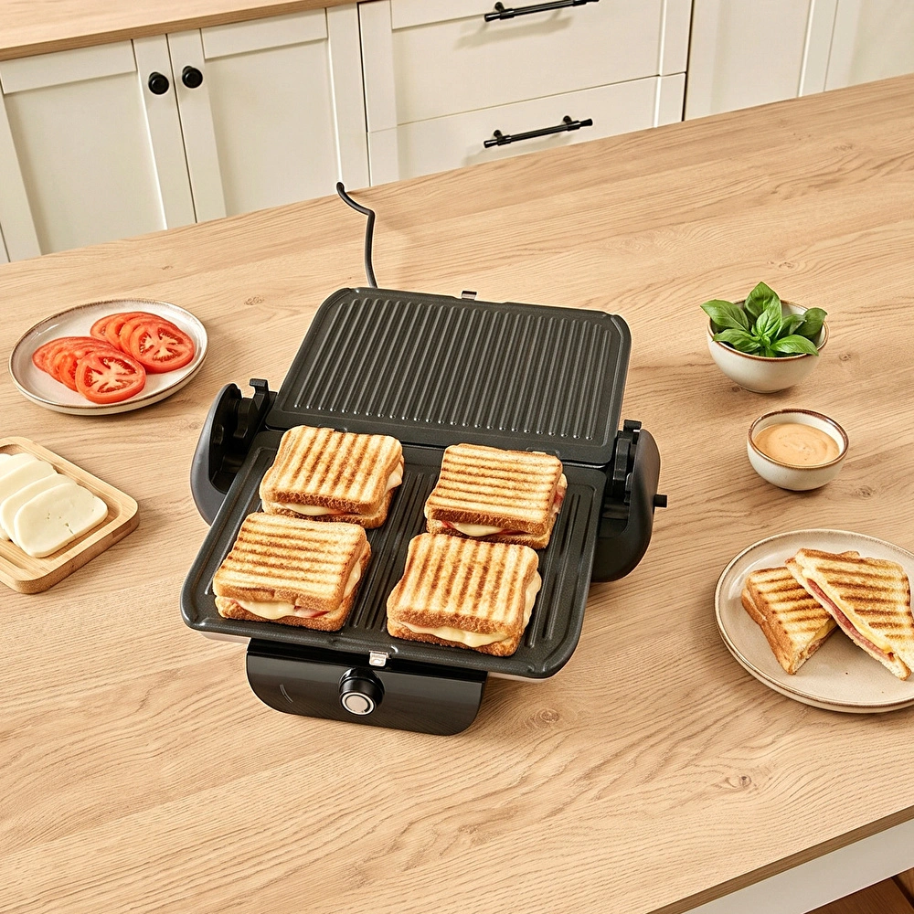 Emsan Future Combo Tost Makinesi Ekstra Waffle Plaka Hediyeli Silver görseli 4