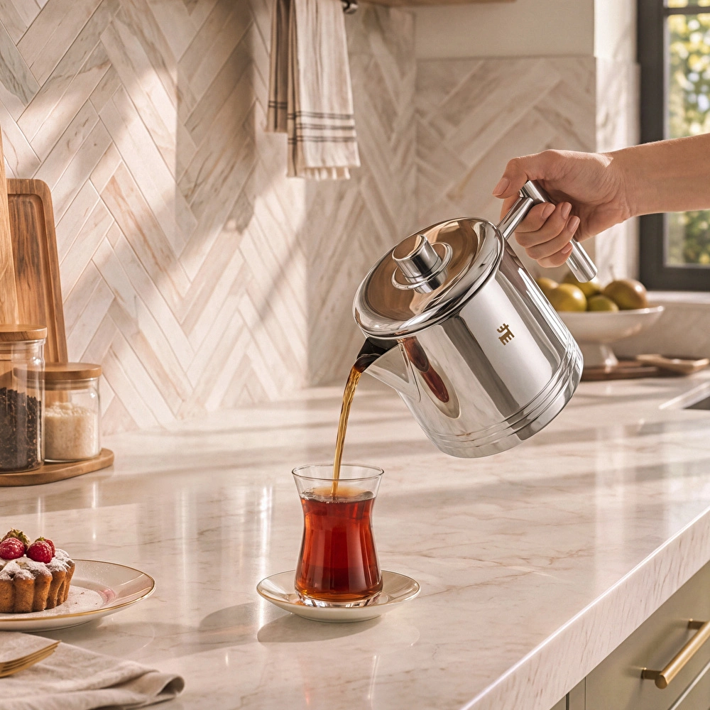 Karaca Powersteel 316+ Imperium Midi Çaydanlık Takımı 1,1L & 1,6L görseli 4