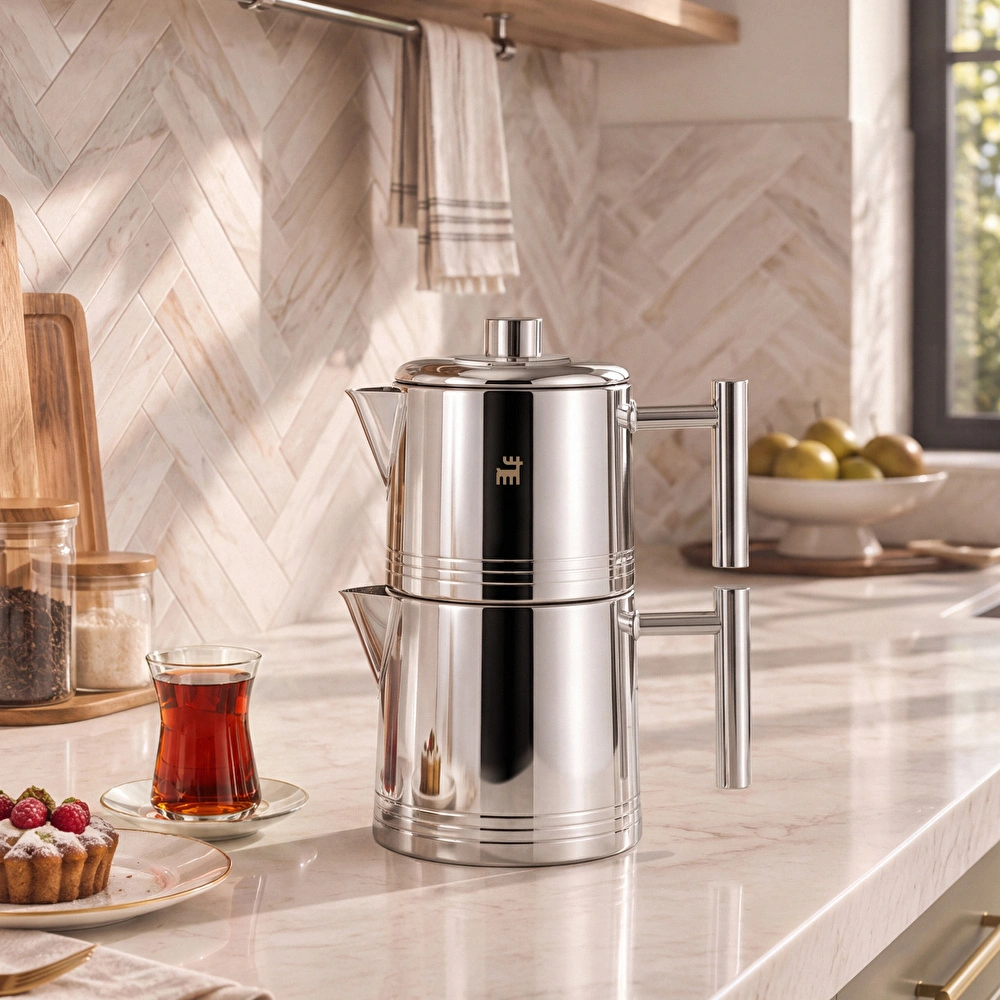 Karaca Powersteel 316+ Imperium Midi Çaydanlık Takımı 1,1L & 1,6L görseli 2