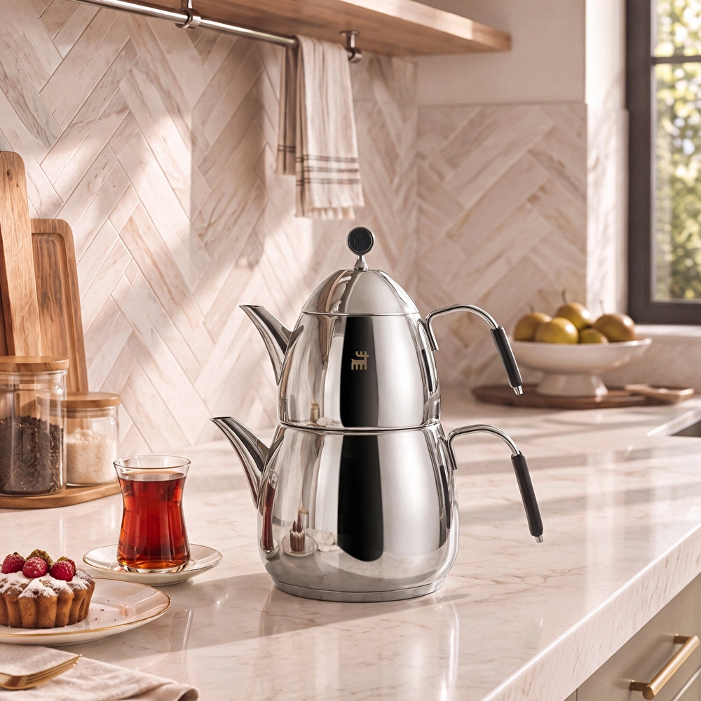 Karaca Powersteel 316+ Ezgi Midi Çaydanlık Takımı 1L & 2,2L görseli 2