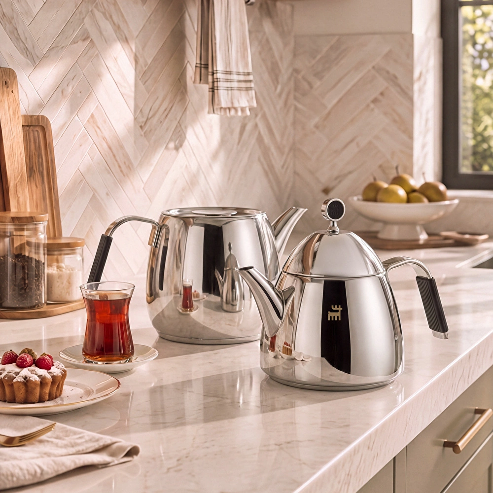 Karaca Powersteel 316+ Ezgi Midi Çaydanlık Takımı 1L & 2,2L görseli 3