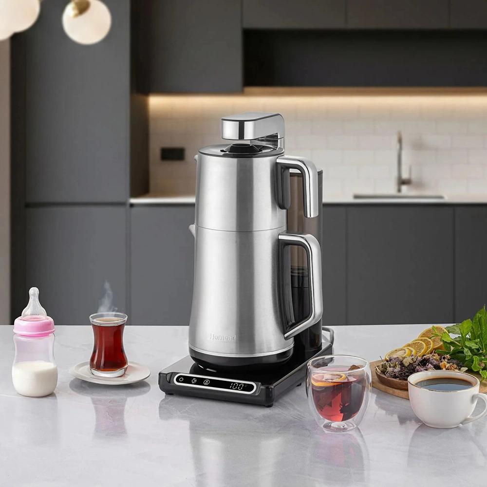 Homend Teabot 1785H Konuşan Otomatik Çay Makinesi Krom videosu