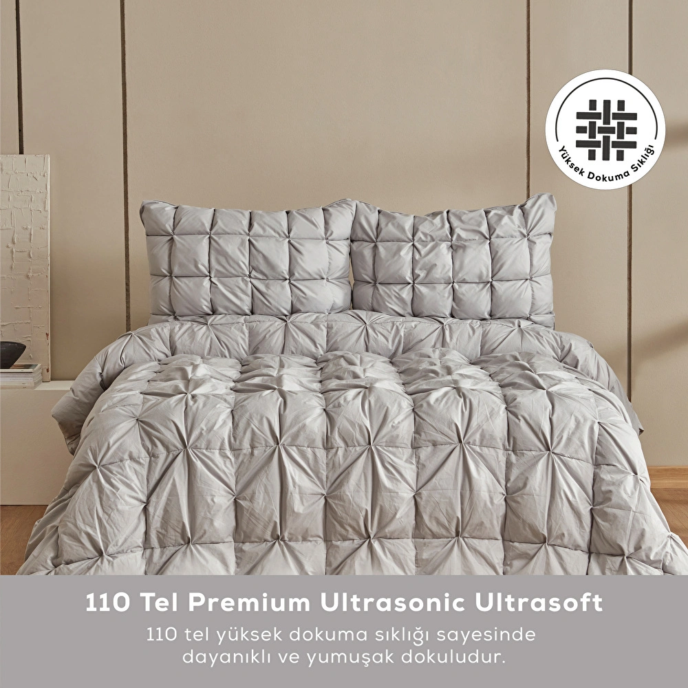 Karaca Home Çift Kişilik Camila Private Comfort Set/Uyku Seti Gri görseli 1