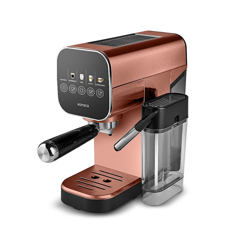 Karaca MyCaffe Barista S20 Entegre Süt Hazneli Otomatik Espresso ve Latte Makinesi Copper 900 ml 1360W videosu