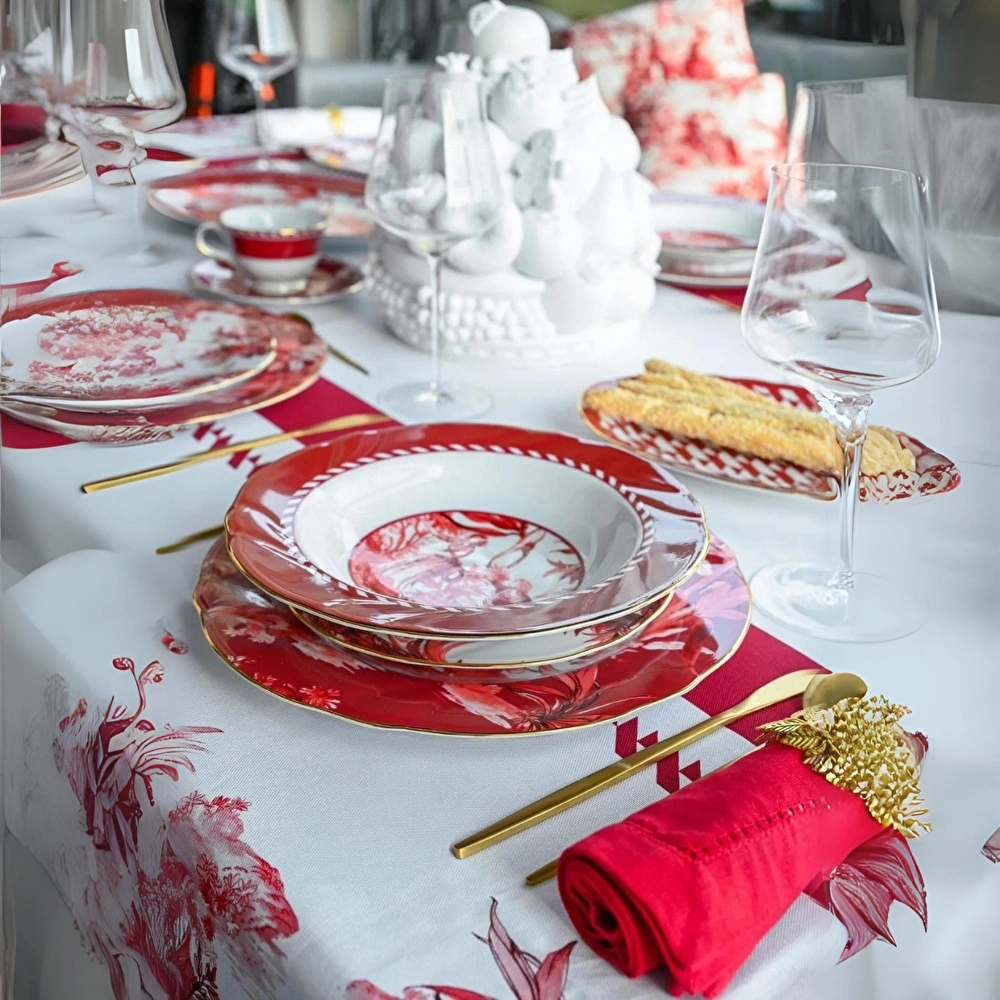 Baci Milano Le Rouge Porselen Çukur Tabak 21 cm görseli 2