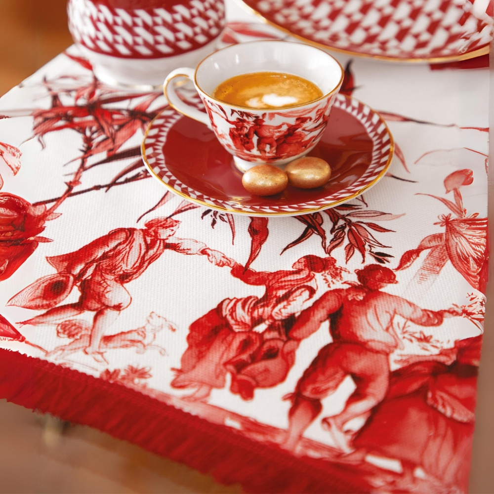 Baci Milano Le Rouge Amerikan Servisi 38x38 cm Kırmızı görseli 1