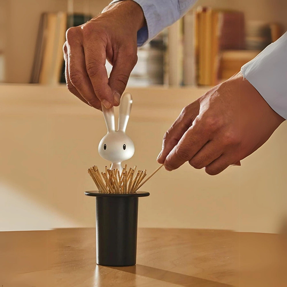 Alessi Magic Bunny Kürdan Tutucu Siyah görseli 2
