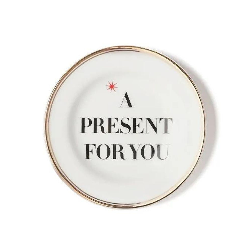 Bitossi Home La Tavola A Present For You Porselen Küçük Tabak 9,5 cm Krem görseli 1