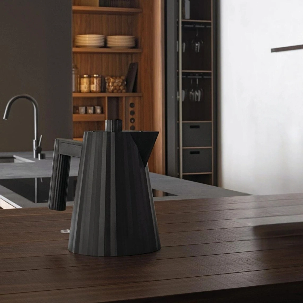 Alessi Plisse Elektrikli Kettle 1 L Siyah görseli 2