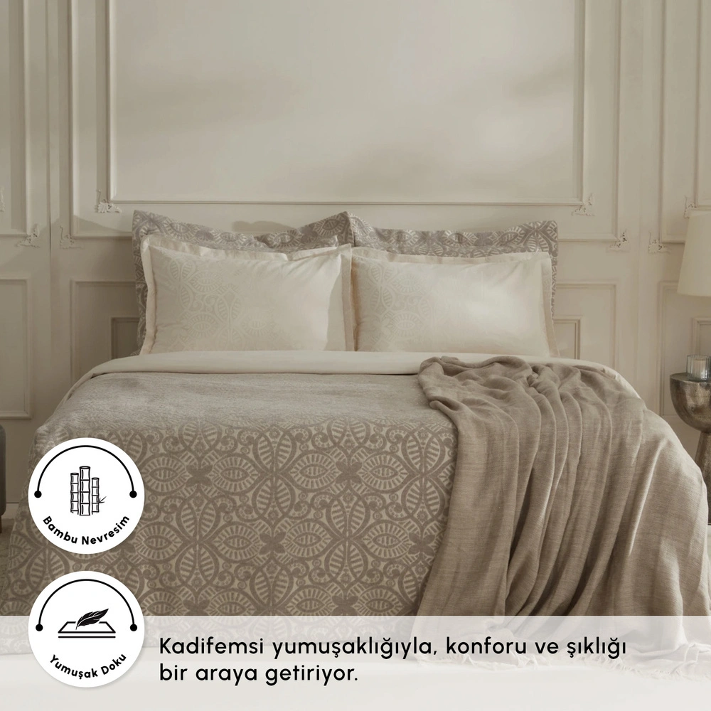 Karaca Home Megan 8 Parça Çeyiz Seti Gümüş görseli 1