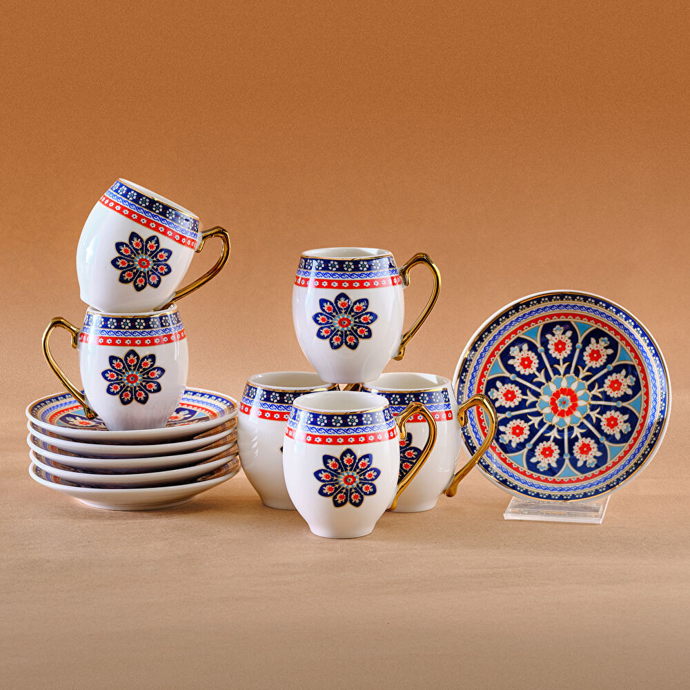 Karaca Söğüt 6 Kişilik Kahve Fincan Takımı 90 ml