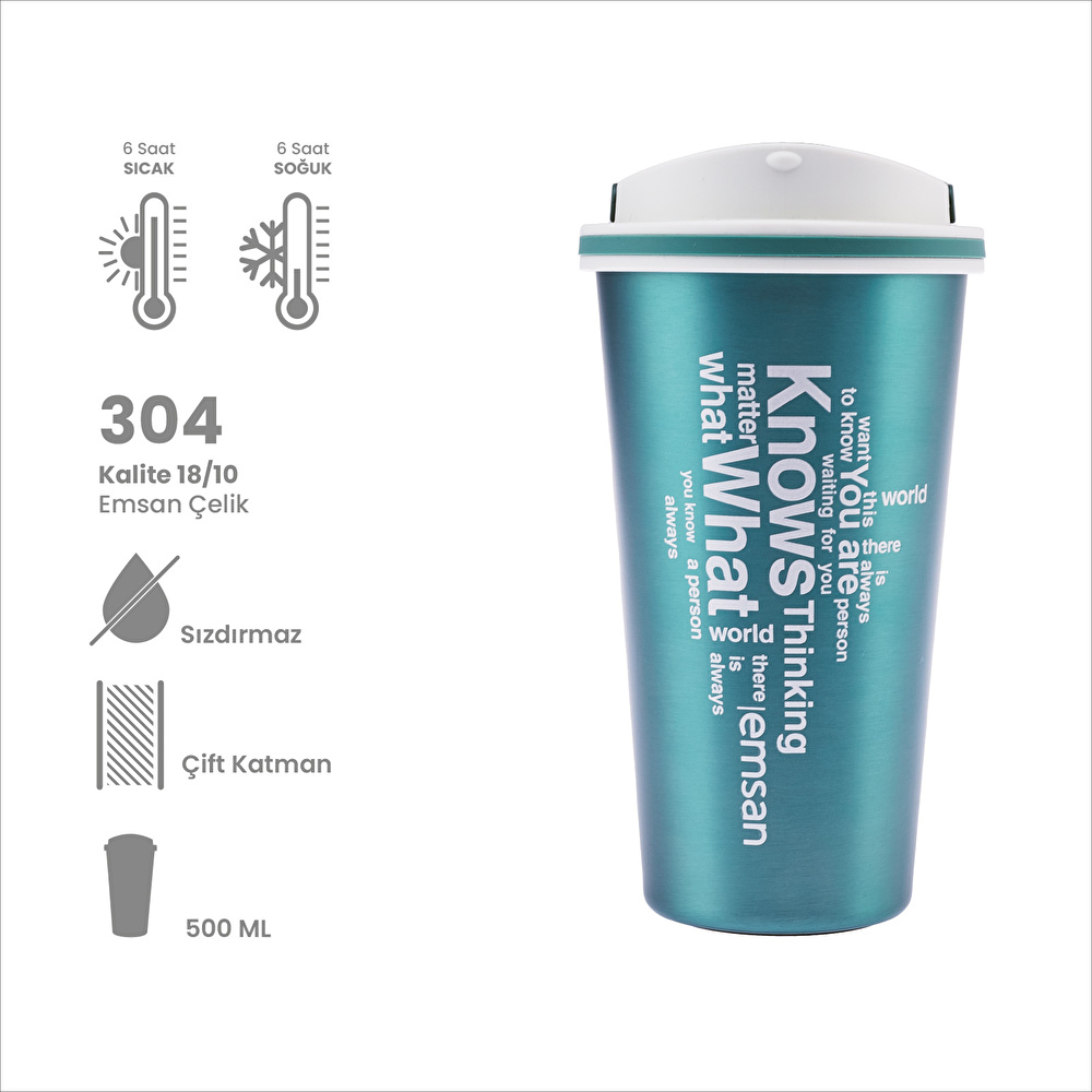 Emsan Smart Yeşil Termos 500 ml görseli 2