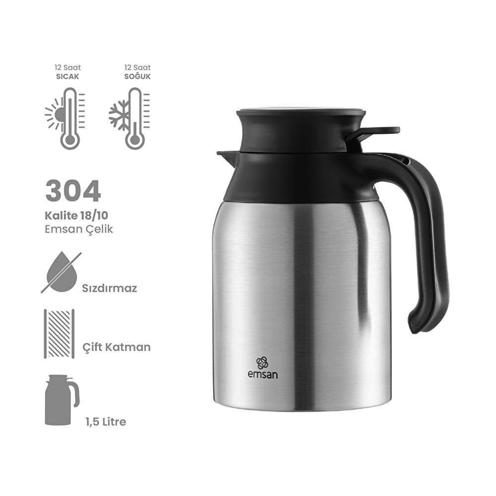 Emsan Class Inox Termos 1,5 L görseli 2
