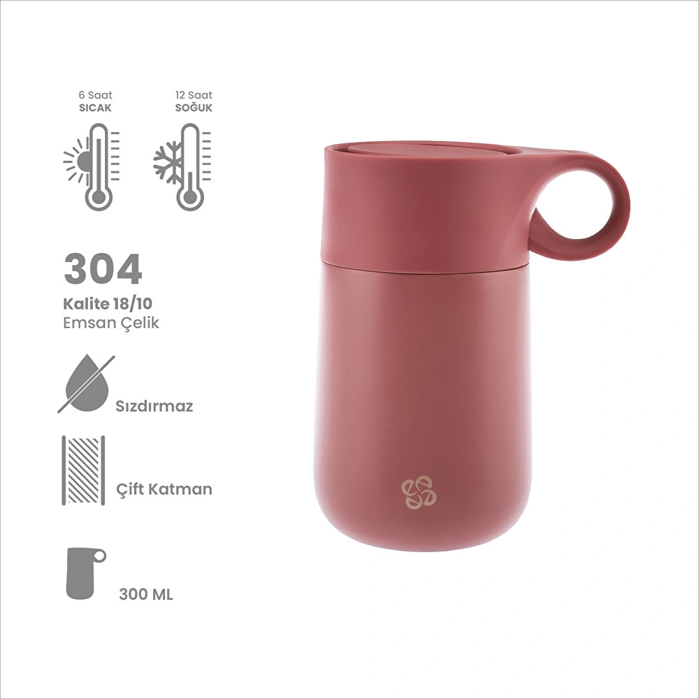 Emsan Smart Pembe El Termosu 300 ml görseli 2