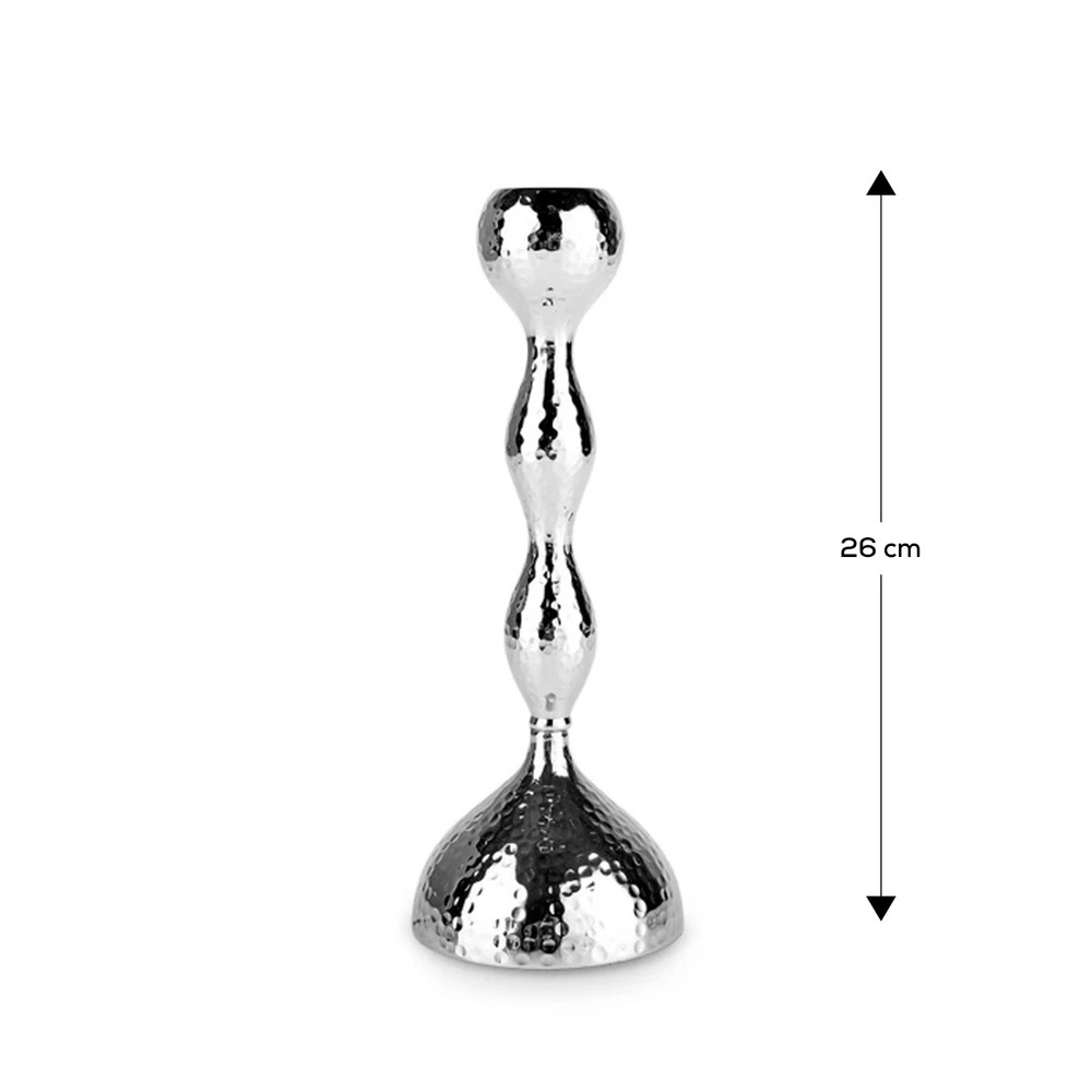 Karaca Home Arlen Tekli Şamdan Silver 26 cm görseli 2