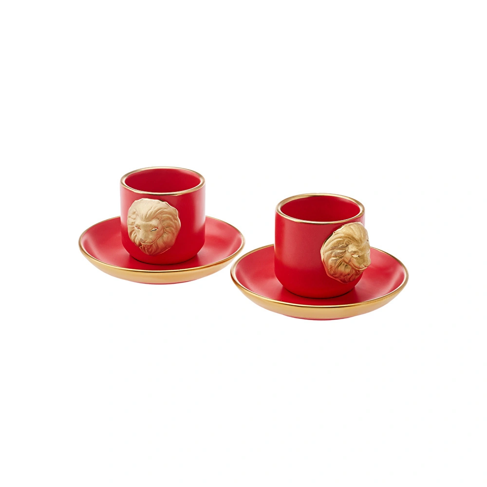 Karaca Lion 2 Kişilik Kahve Fincanı Takımı 75 ml görseli 5