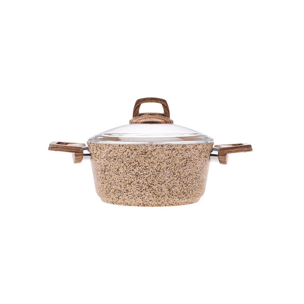 Karaca Biogranit Wood Silver Tencere 24 Cm Kahverengi görseli 3