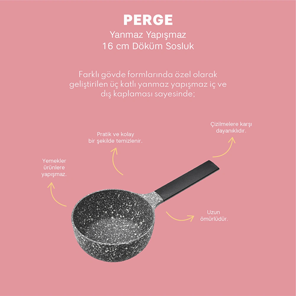 Emsan Perge Döküm Sosluk 16 cm (Kapaksız) görseli 10