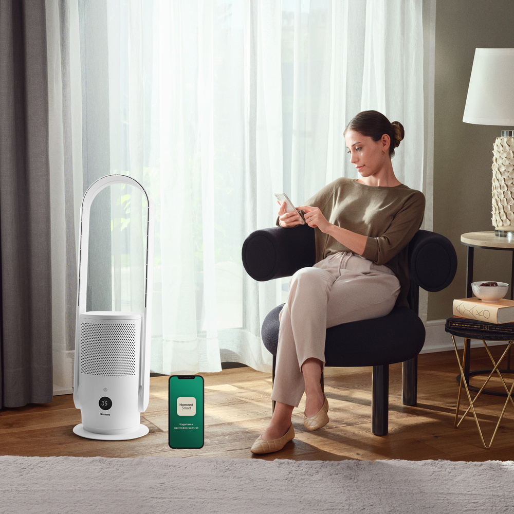 Homend O-zone 9004H Akıllı Hava Temizleyicisi (Bladeless Fan) görseli 3