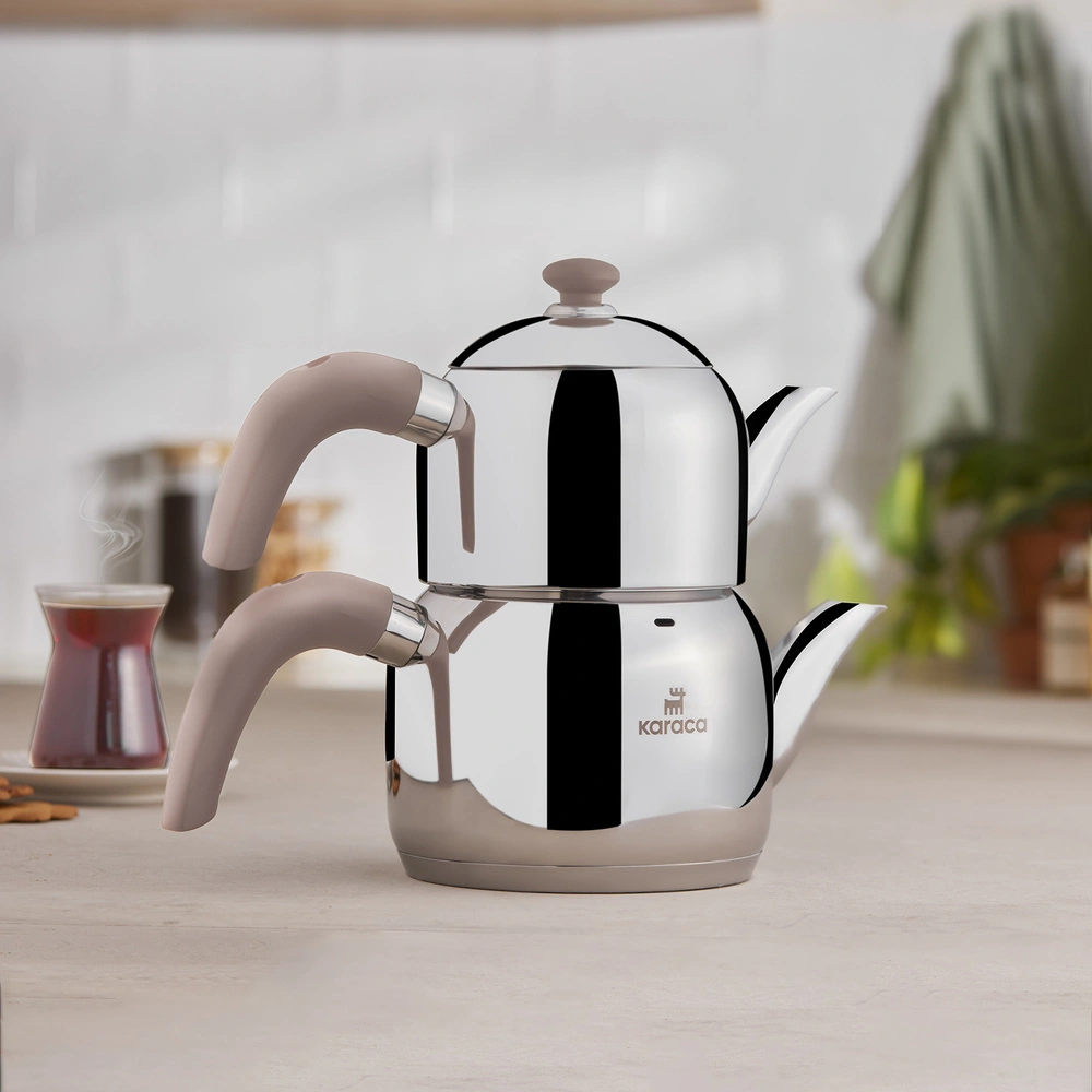 Karaca Edge Mini İndüksiyon Tabanlı Çaydanlık Takımı Rose görseli 1