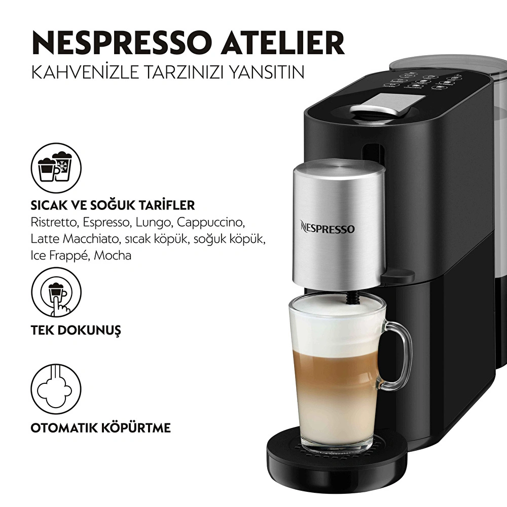 Nespresso S85 Atelier Süt Çözümlü Kahve Makinesi  görseli 5