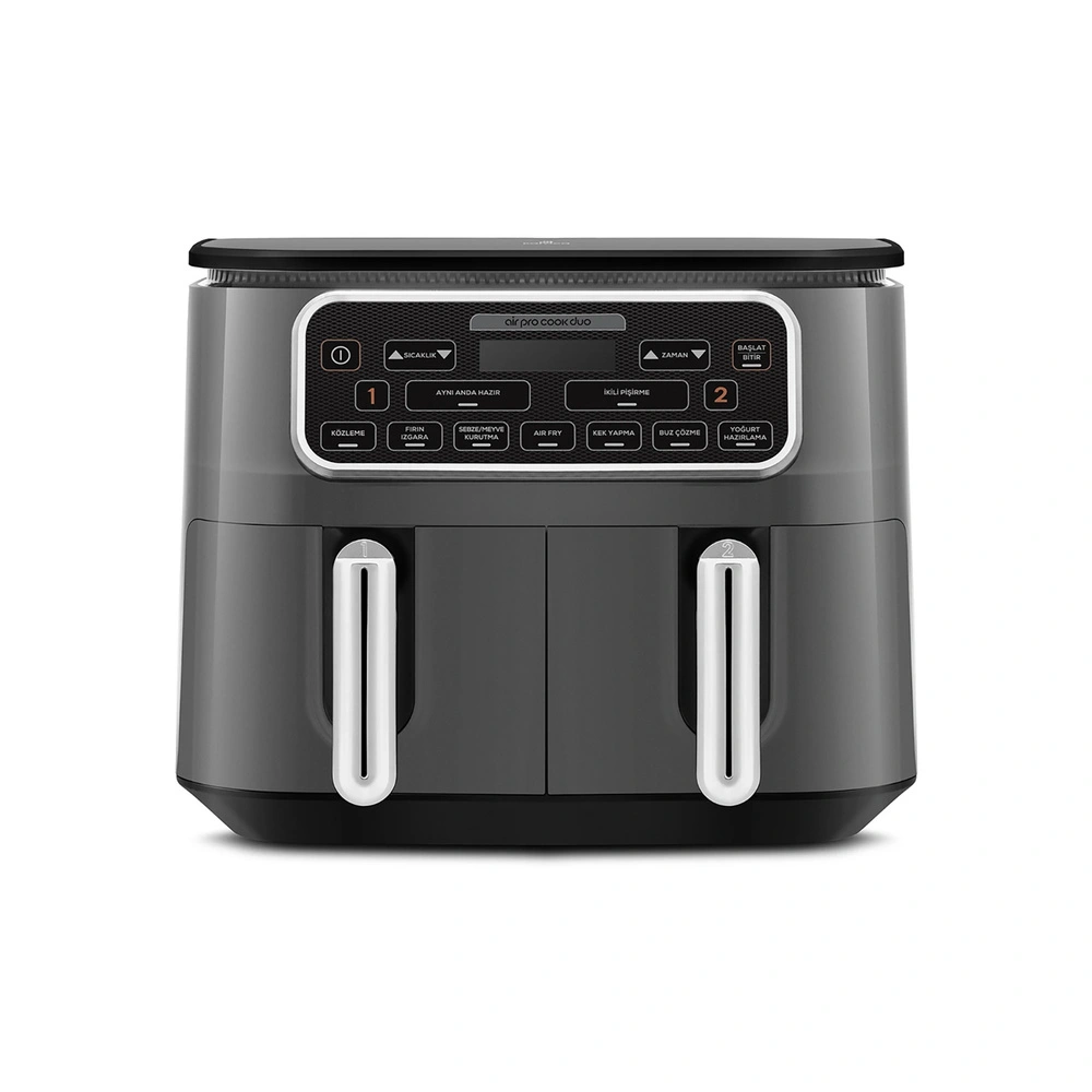Karaca Air Pro Cook Duo Köz XXXL Airfryer Space Gray 8L görseli 1