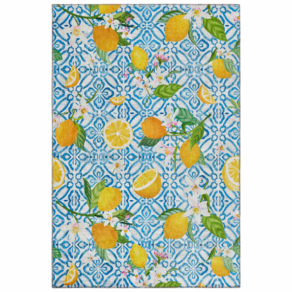 Kaşmir Halı Dekoratif Art Mutfak Lemon 80x150 cm görseli 3