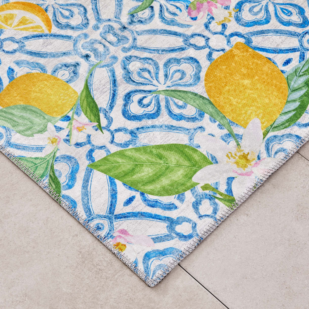 Kaşmir Halı Dekoratif Art Mutfak Lemon 80x150 cm görseli 5