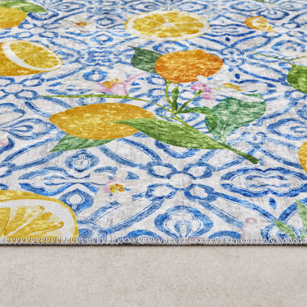 Kaşmir Halı Dekoratif Art Mutfak Lemon 80x150 cm görseli 6