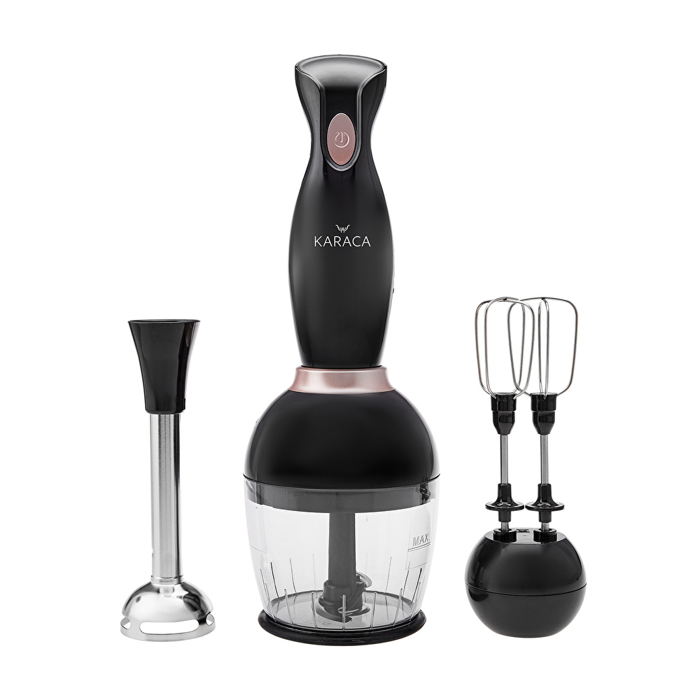 Karaca Pro-Midi 3lü Blender Set Black Rose görseli 2