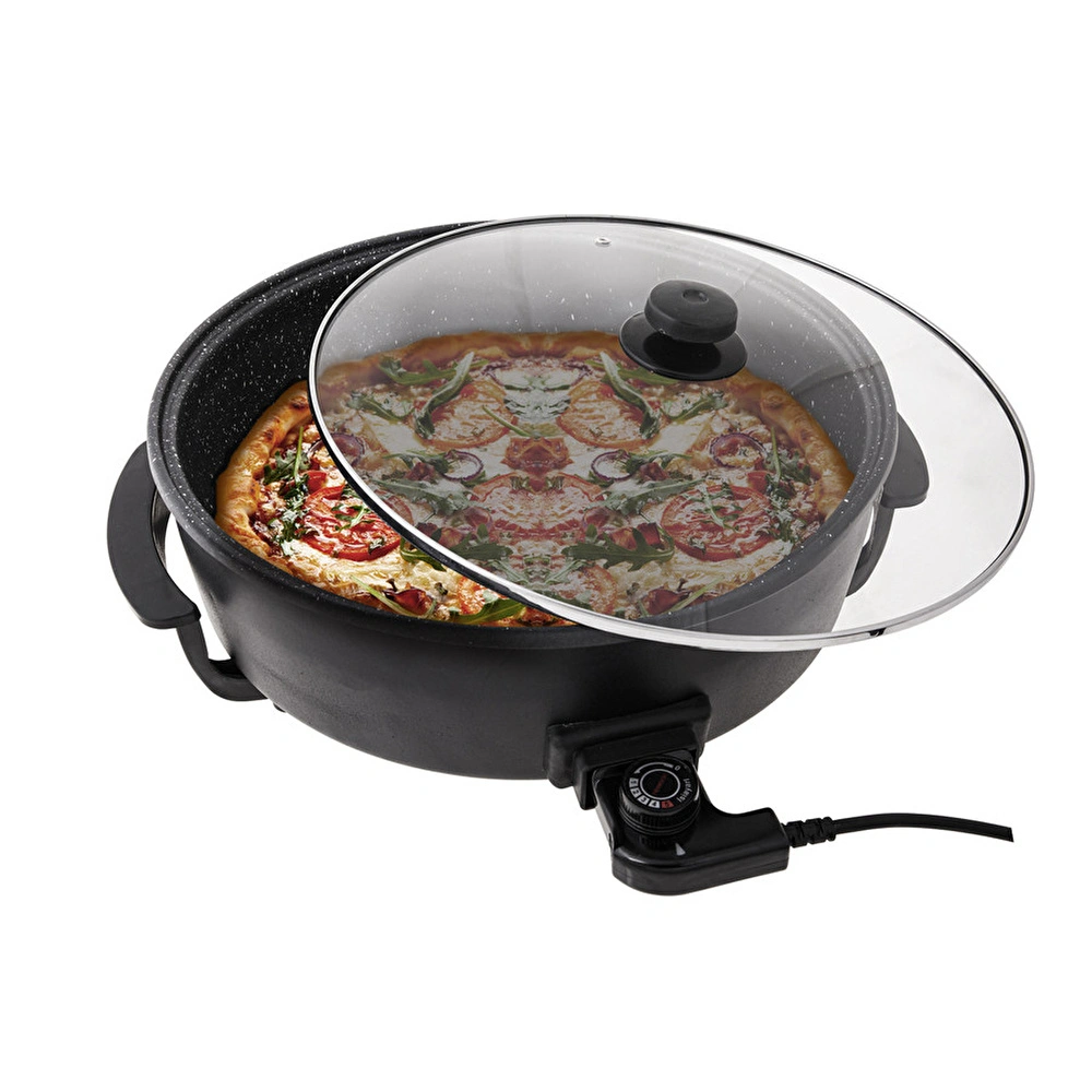 Emsan Magic Chef Siyah Çok Amaçlı Pişirici Pizza Tavası görseli 2