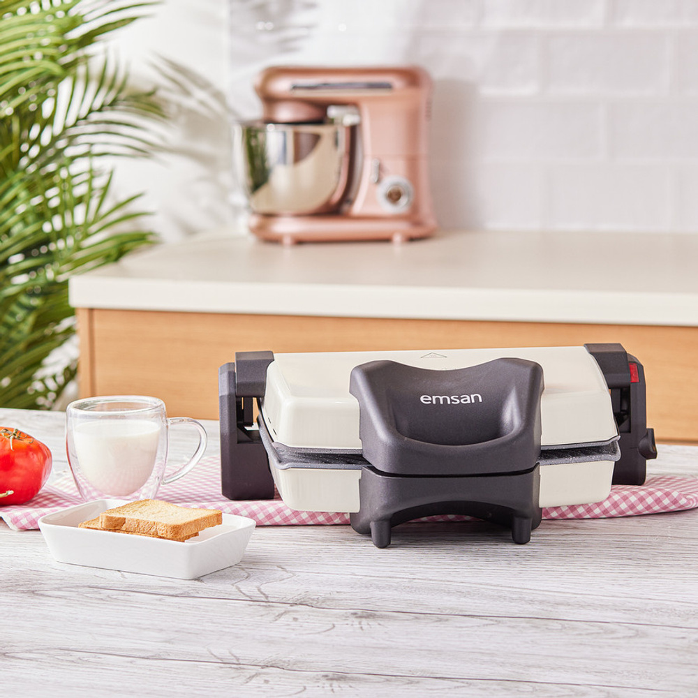 Emsan Power Master Granit 1800w Tost Makinesi Krem görseli 3
