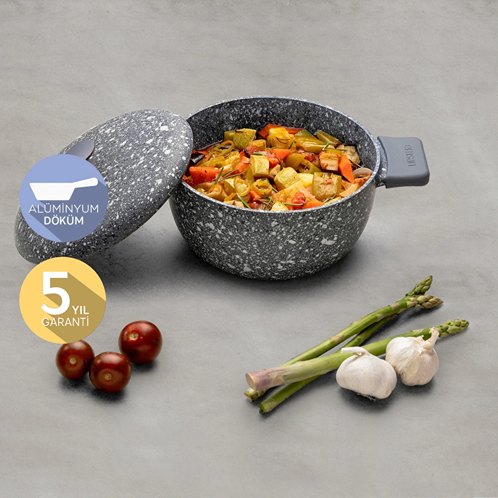 Emsan Perge Döküm Derin Tencere 24 cm görseli 1
