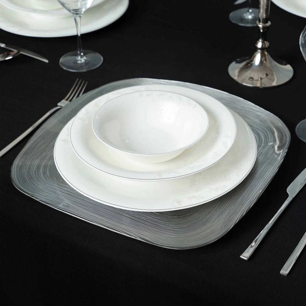 Karaca Home Premium Kare Supla Gümüş 34 Cm görseli 2