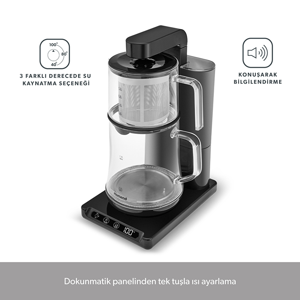 Homend Smart Royaltea Plus 2 in 1 Otomatik Çay ve Türk Kahve Makinesi wifi görseli 8
