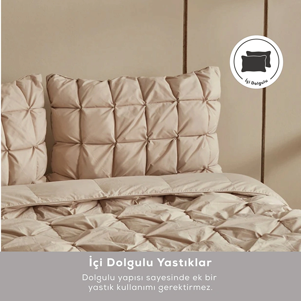 Karaca Home Çift Kişilik Camila Private Comfort Set/Uyku Seti Bej görseli 3