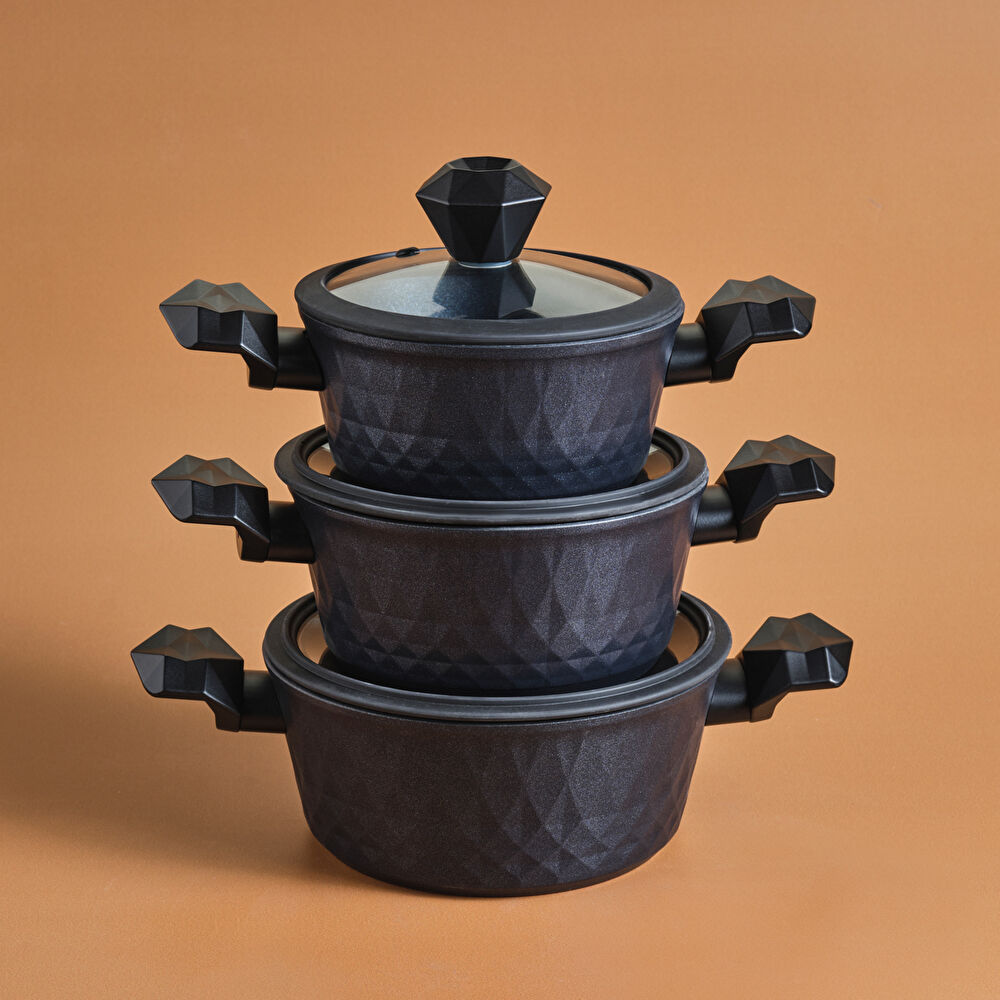 Karaca Biodiamond Antibakteriyel Kulp İndüksiyon Tabanlı 6 Parça Tencere Seti