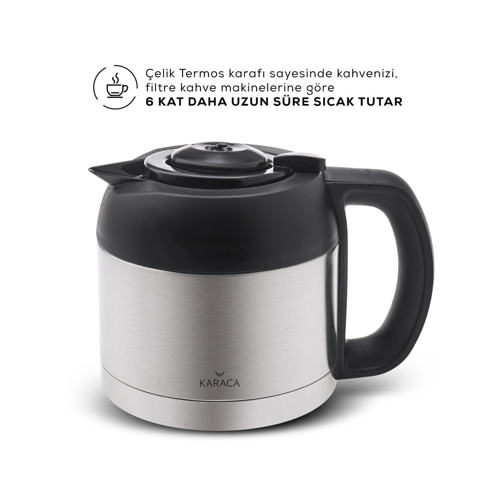 Karaca Coffee Art Aroma Zamanlayıcılı ve Çelik Termos Karaflı Filtre Kahve Makinesi 1,35L görseli 2