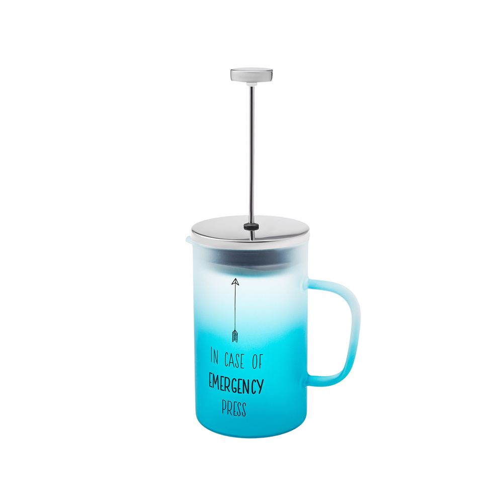 Karaca Emergency Borosilikat Cam Frenchpress Mavi 600 ml görseli 5
