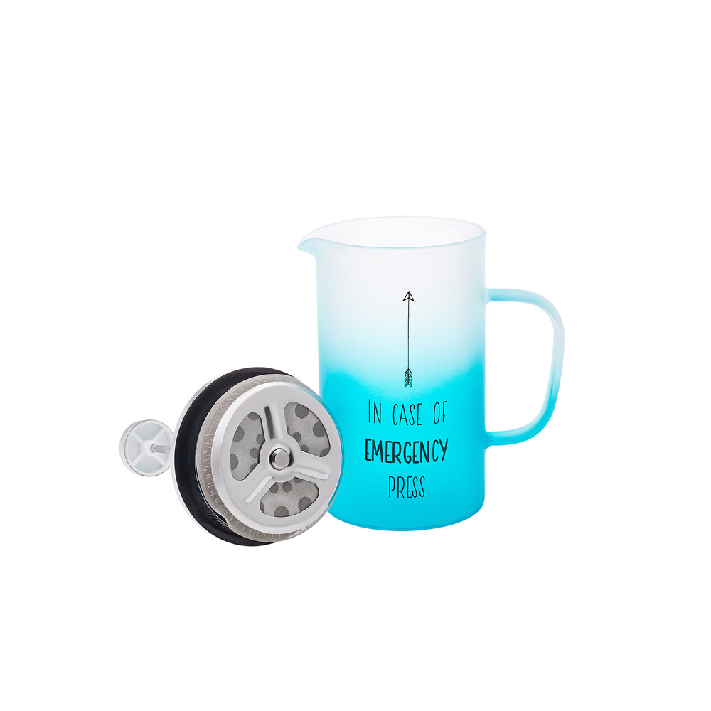 Karaca Emergency Borosilikat Cam Frenchpress Mavi 600 ml görseli 6
